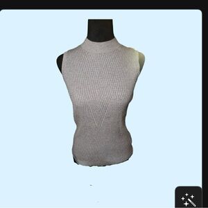 Gray Sleeveless Knit Top